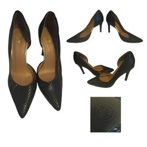MOSSIMO SUPPLY CO SNAKESKIN POINTED TOE STILETTO HEELS